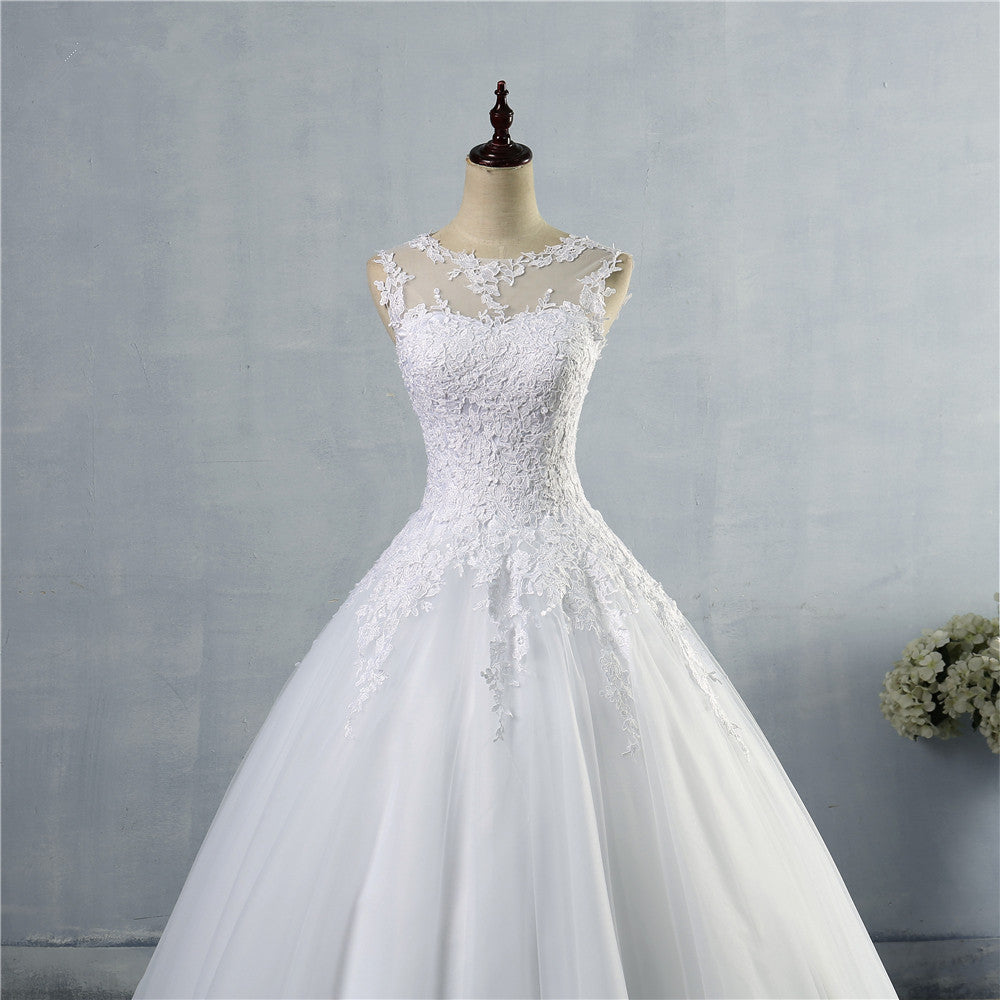 lace White Ivory A-Line Wedding Dresses for bride Dress gown Vintage plus size
