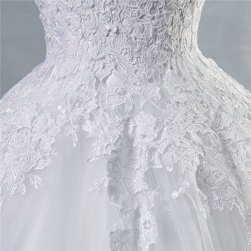 lace White Ivory A-Line Wedding Dresses for bride Dress gown Vintage plus size