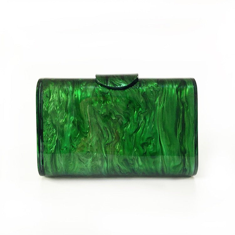 New Product Built in Lens Acrylic Dinner Bag Pearlescent Handbag Crossbody Dress Box Bag