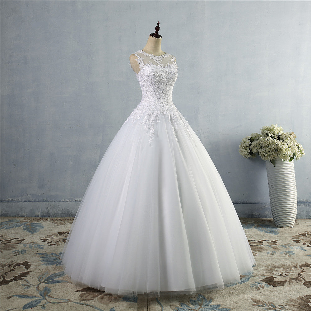 lace White Ivory A-Line Wedding Dresses for bride Dress gown Vintage plus size