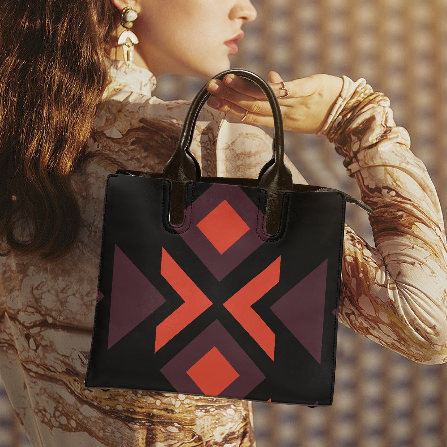 724. Concise U-shaped Handle Tote Bag