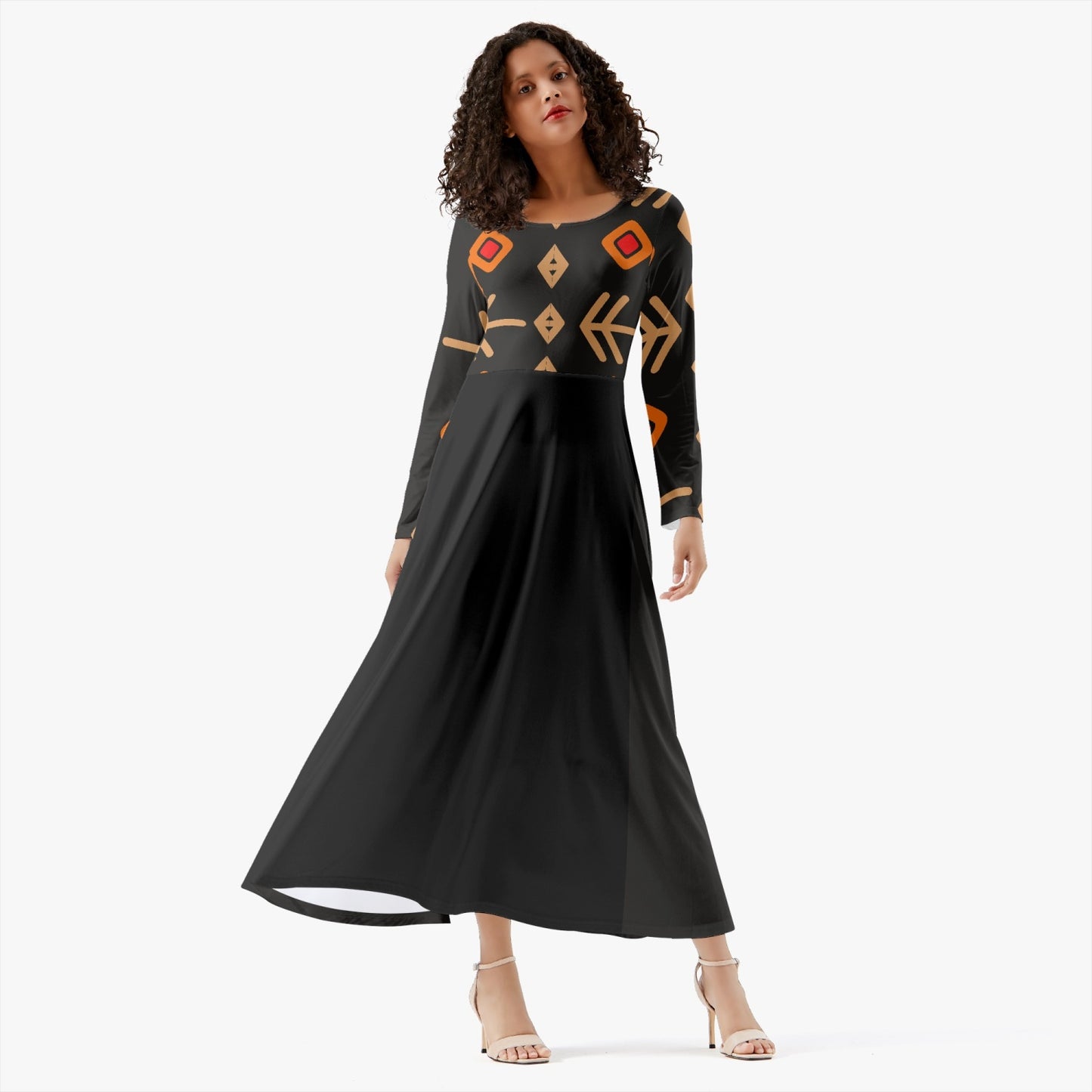 289. Women's Long-Sleeve One-piece Dress