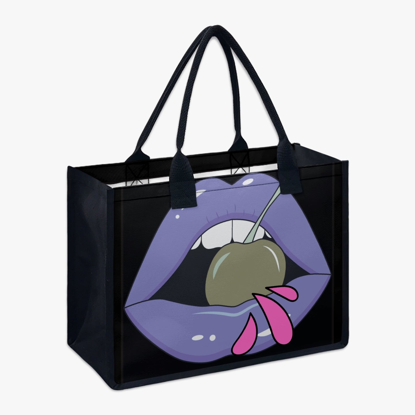 757. AOP Shopping Tote Bag smile