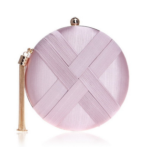 Bow Metal Women Day Clutches Tassel Luxurious Fashion Lady Evening Bags Small Party Wedding Bridal Chain Shoulder Handbag