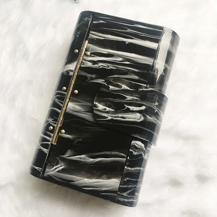 New Product Built in Lens Acrylic Dinner Bag Pearlescent Handbag Crossbody Dress Box Bag