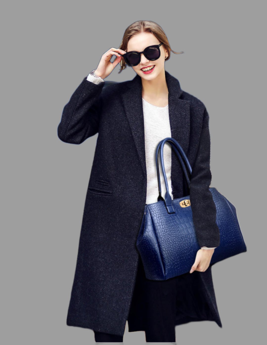Clemse N:00010 Womens Crocodile Large Tote Handbag Purse Shoulder Bag Travel Satchel Handbag