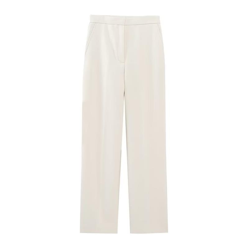 Chic Two-Piece Pants Set with Free Vest: Fashionable Blazer and Straight Leg Pants - Perfect for Leisure, Party, Youthful Style