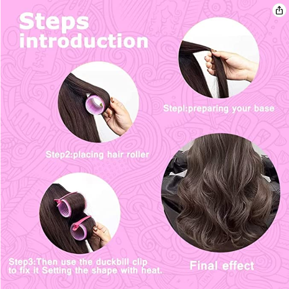 Velcro Rollers for Hair, 20Pcs Hair Rollers for Volume, Large Rollers Hair Curlers for Long Medium Short Thick Fine Thin Hair Bangs Self Grip Heatless Hair Curler 1 Size Hair Roller Set