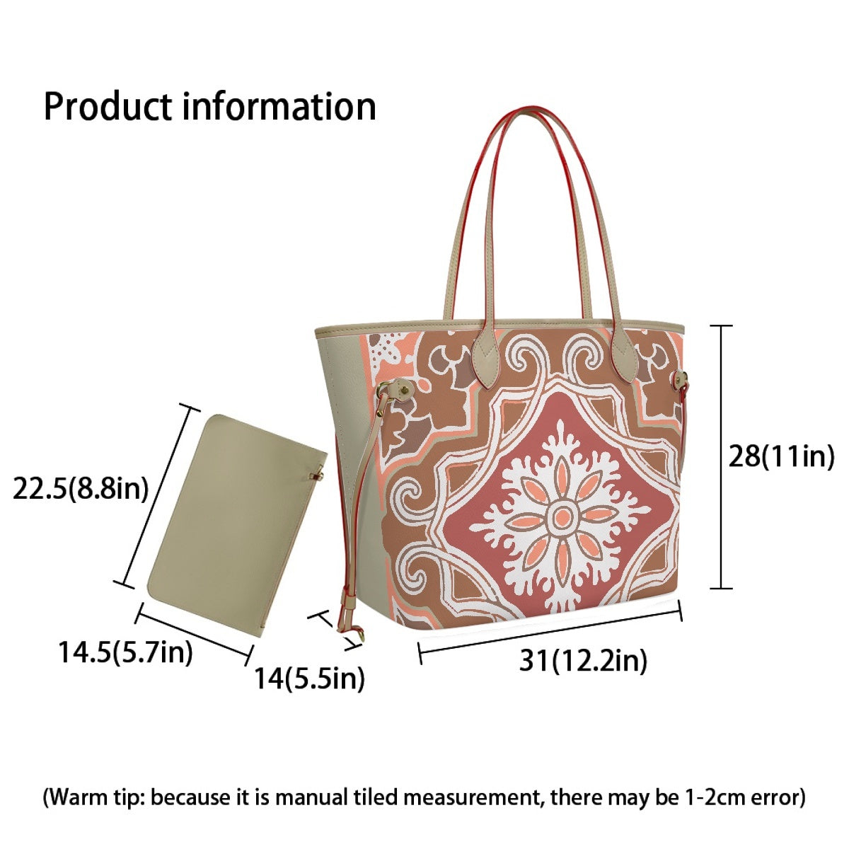 711. PU Shoulder Bag- With a small bag Audacity