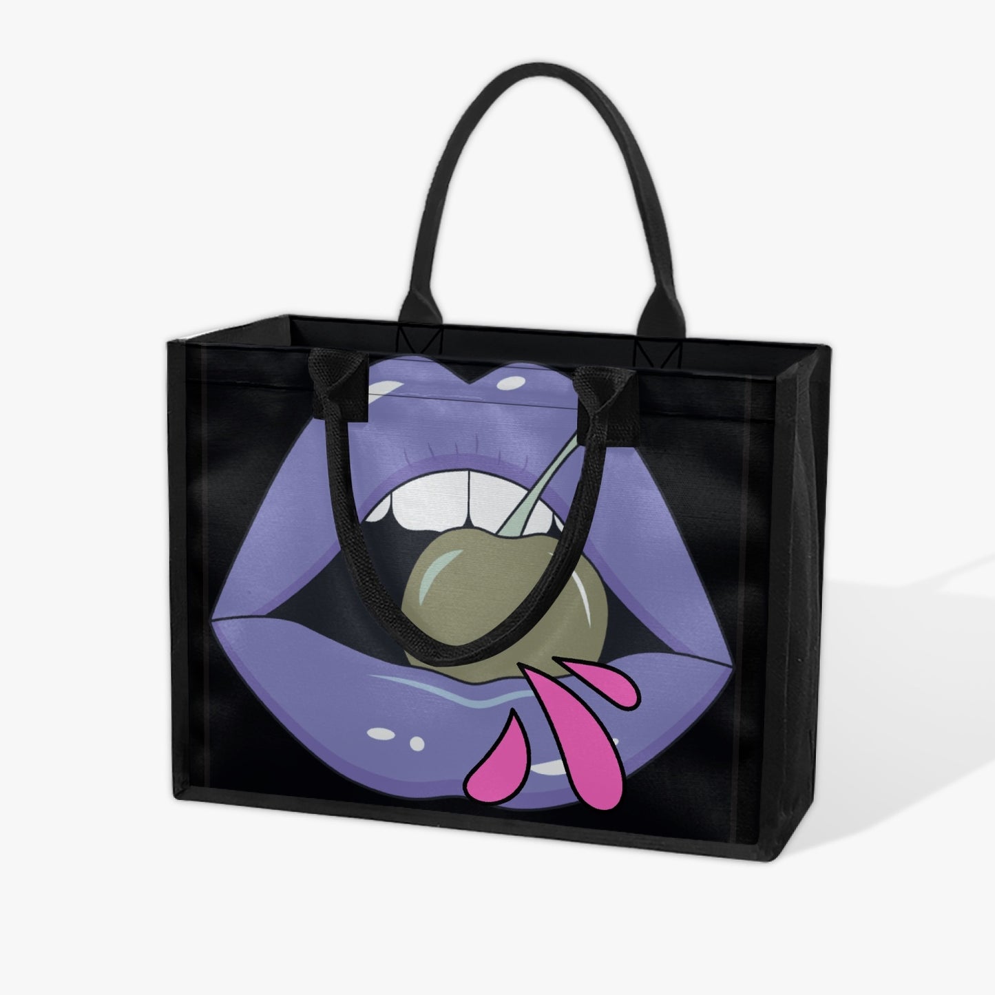 757. AOP Shopping Tote Bag smile