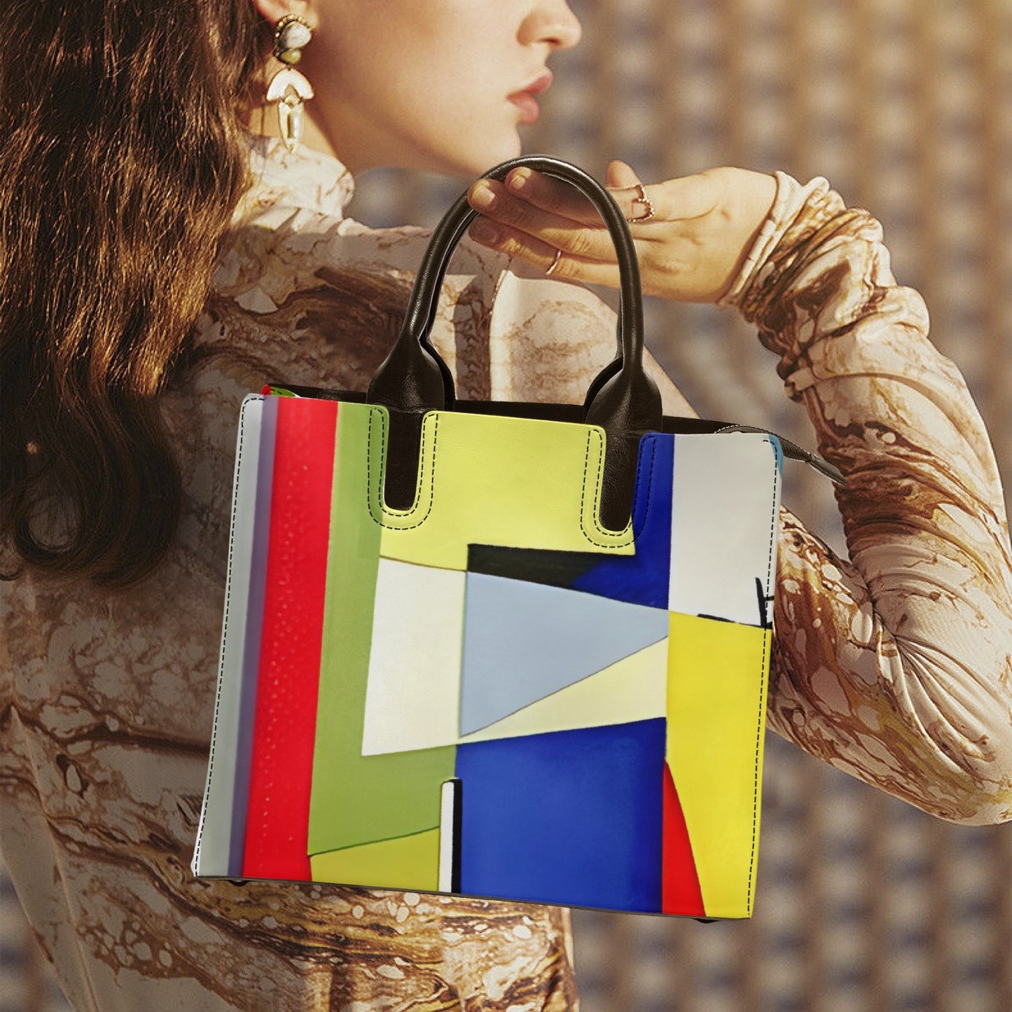 724. Concise U-shaped Handle Tote Bag HOPE