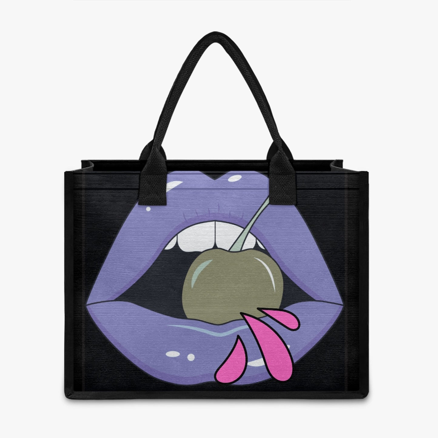 757. AOP Shopping Tote Bag smile