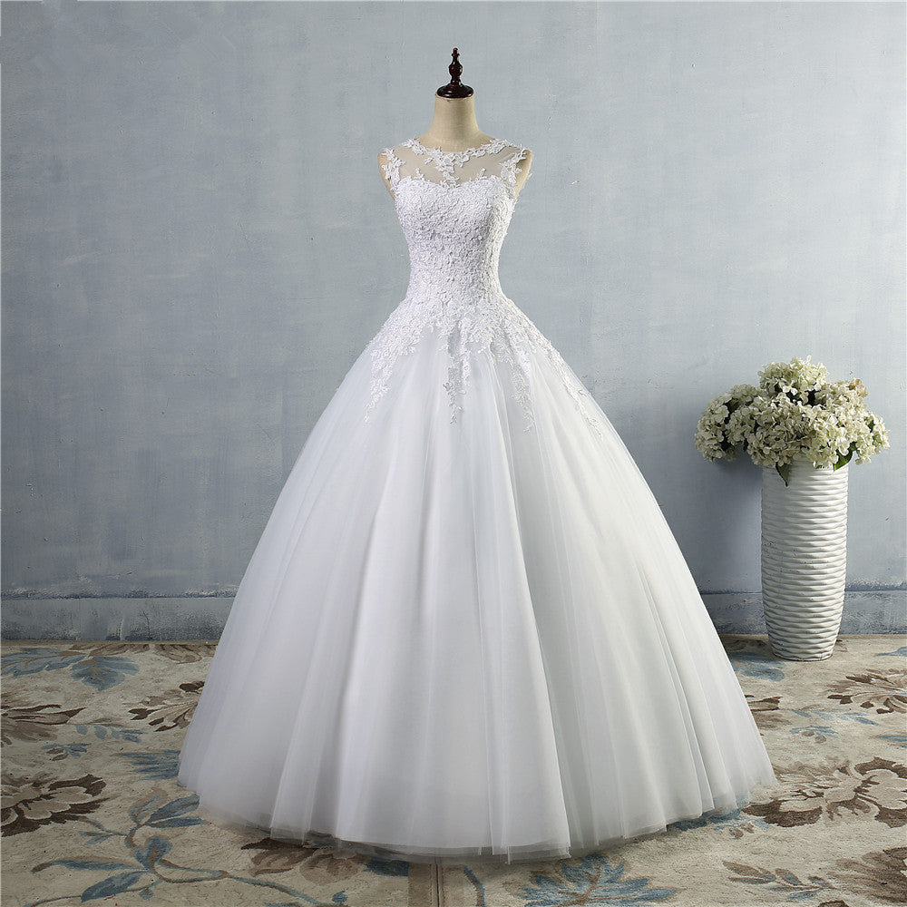 lace White Ivory A-Line Wedding Dresses for bride Dress gown Vintage plus size