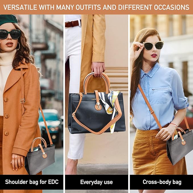 Women's Designer Shoulder & Women's Designer Shoulder & Cross-Body Top Handle Satchel Handbag. PU Leather. Vegan. Classy & Lovelyel Handbag. PU Leather. Vegan. Classy & Lovely