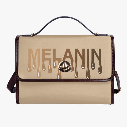 Leather Flap Satchel Bag Melanin