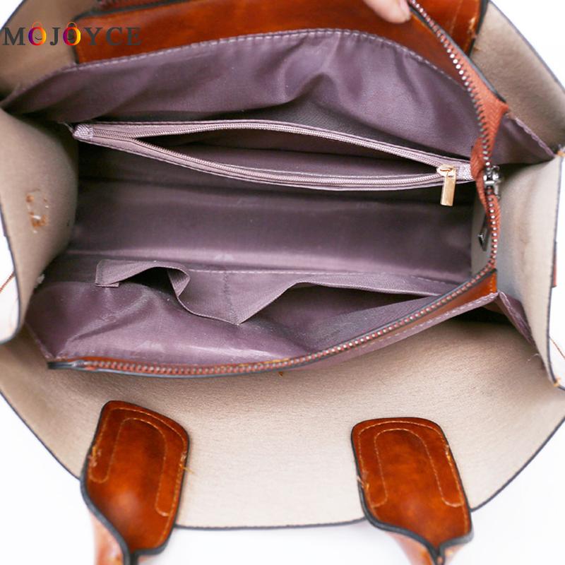 Oil Wax Leather Women Bag Leather Handbags Casual Female Bags Trunk Tote Spanish Brand Shoulder Bag