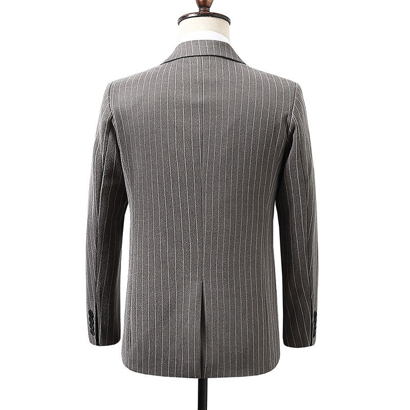 Winter NAYIJI wholesale price new men's suit set Korean casual two-piece striped men's blazer