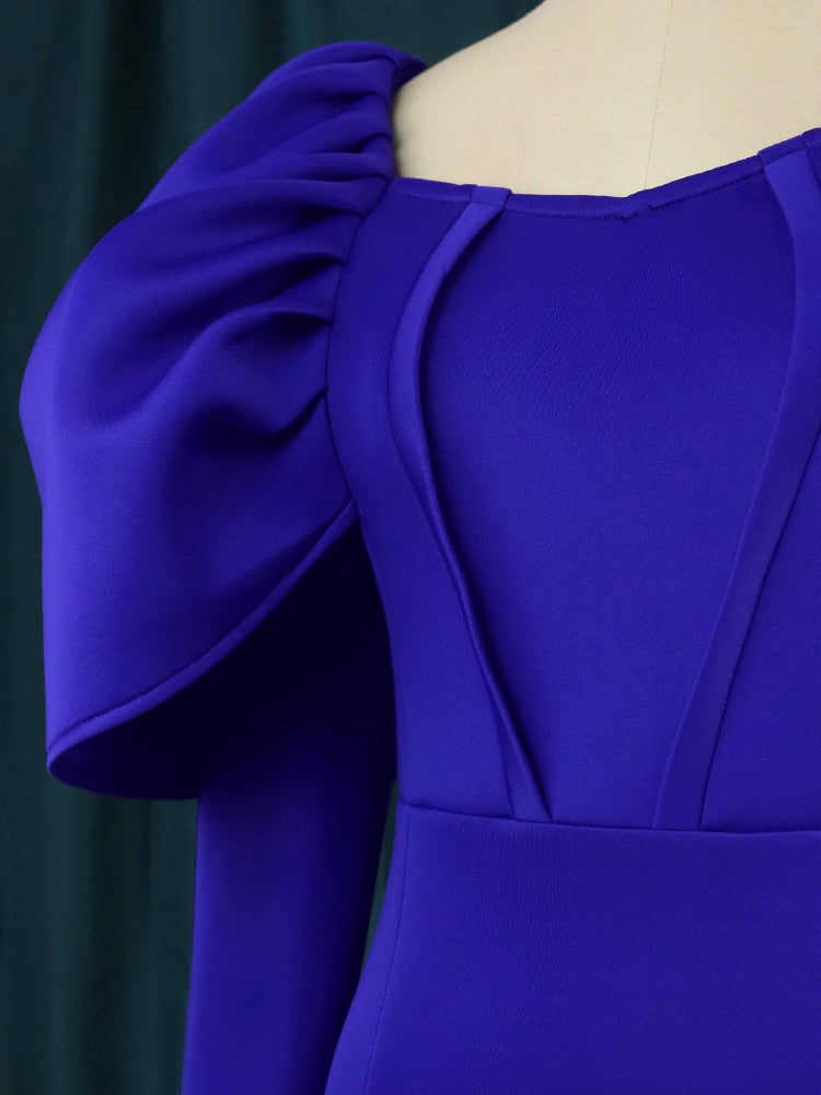 Plus Size Bodycon Dresses Long Sleeve Off Shoulder High Waist Evening Party Robes for Women Autumn Cocktail Event Gowns