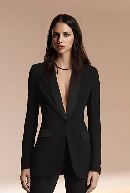 Women's Blazer Set, 2023 New Fashion Office Blazer Set, Elegant Pants Two-piece Set Women's Dress