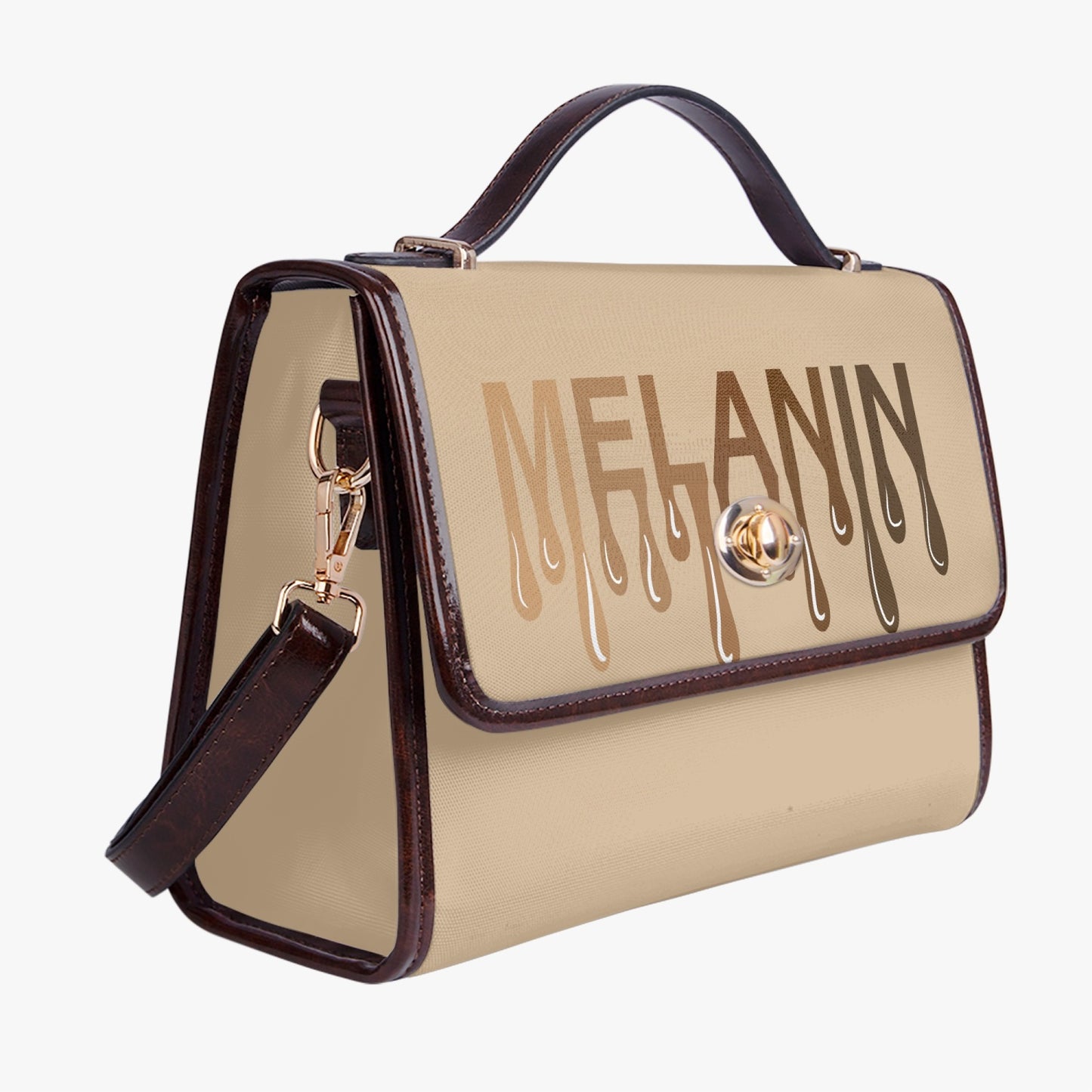 Leather Flap Satchel Bag Melanin