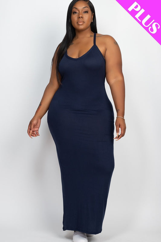 Plus Racer Back Maxi Dress